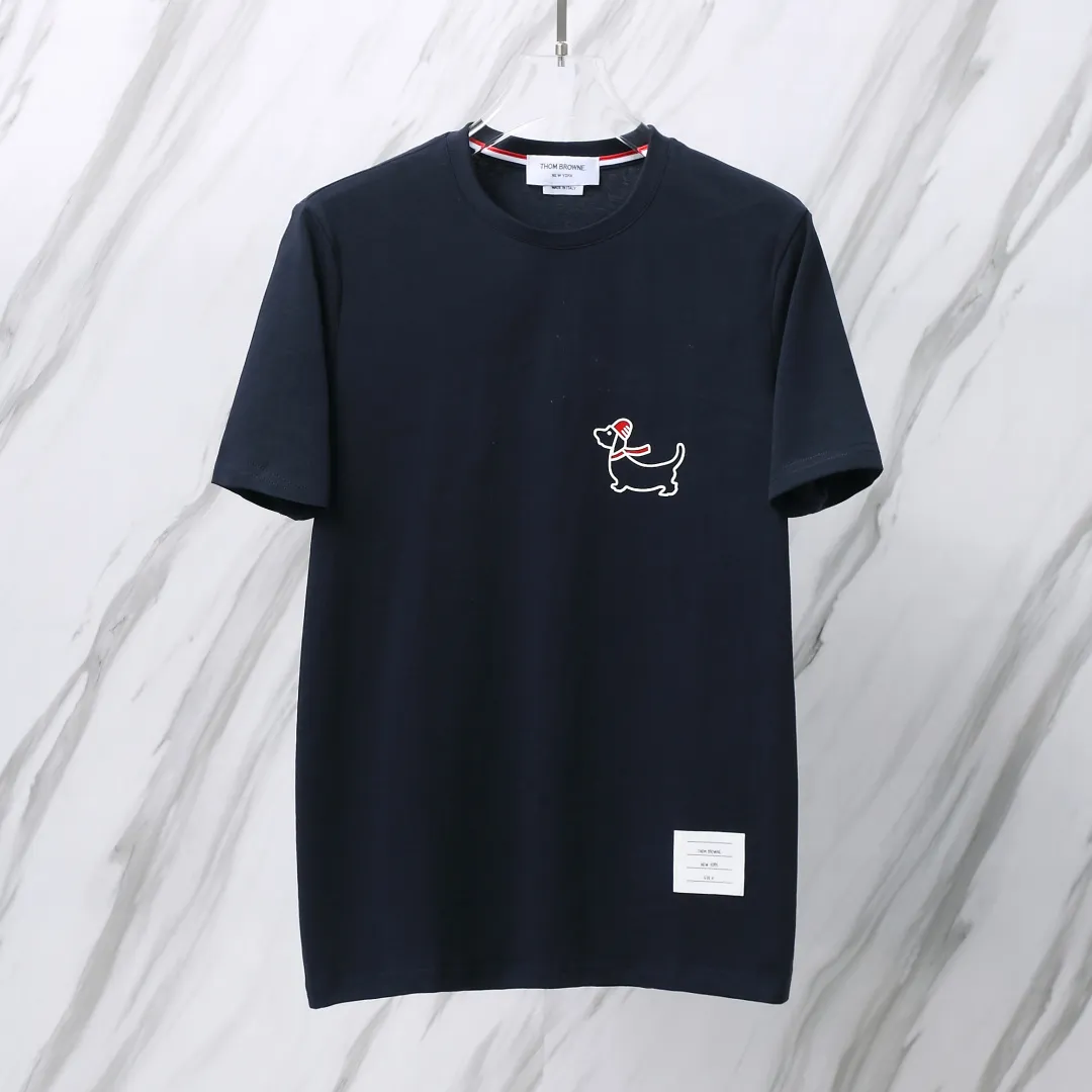 ：A 003（TB T ） THOM BROWNE .TB T 230 Breathable + +Authentic Same Style TB ：White/Navy Blue Size：0/1/2/3/4